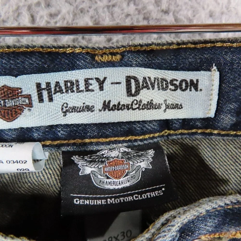 Harley-Davidson Genuine Motor Clothes Jeans Mens 38 x 30‎ Blue Relaxed Straight